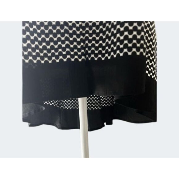 Signature Collection Sleeveless Black & White Polka Dot Button-Down Blouse Top M - Picture 8 of 9